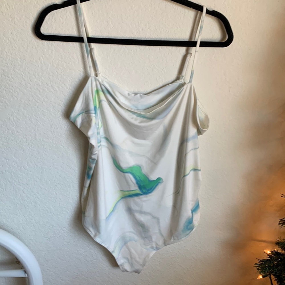 Express Marble Thong Bodysuit